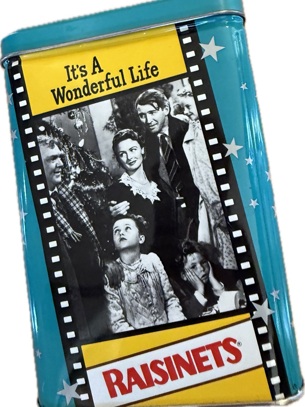 Vintage 1992 65th Anniversary Tin Nestle Raisinets "it's a Wonderful Life"